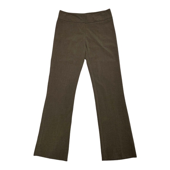 Kenneth Cole Womens Dress Pants Trousers Slacks Solid Brown Mid Rise Zip 4 - Picture 1 of 6
